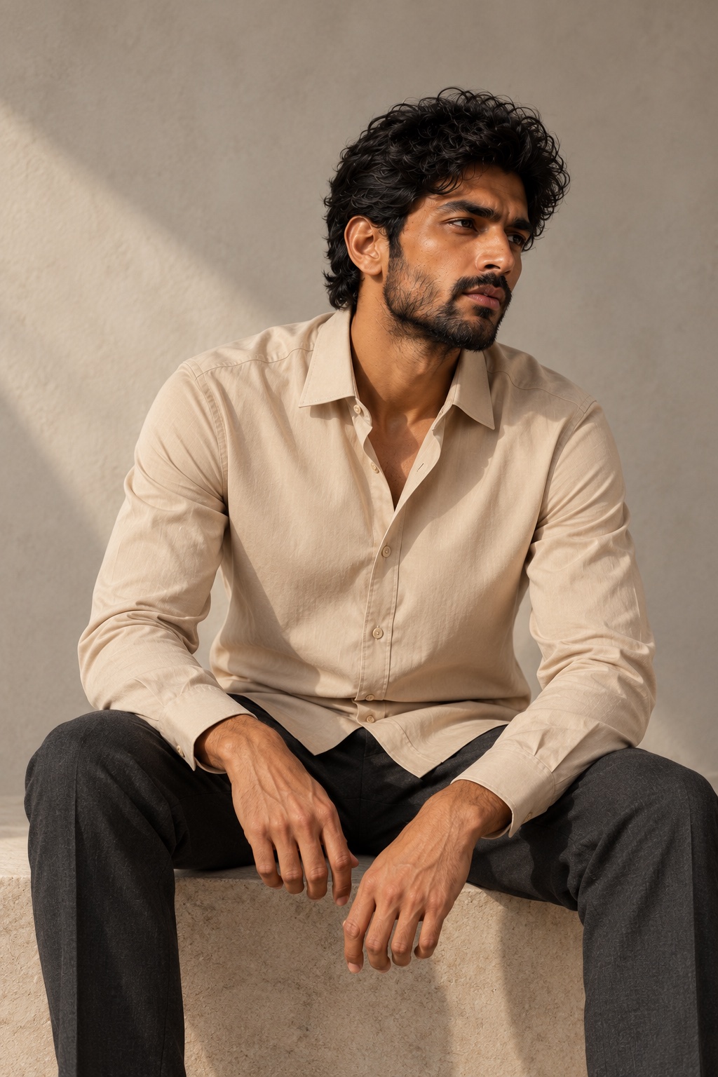 Classic Shirt in Sand