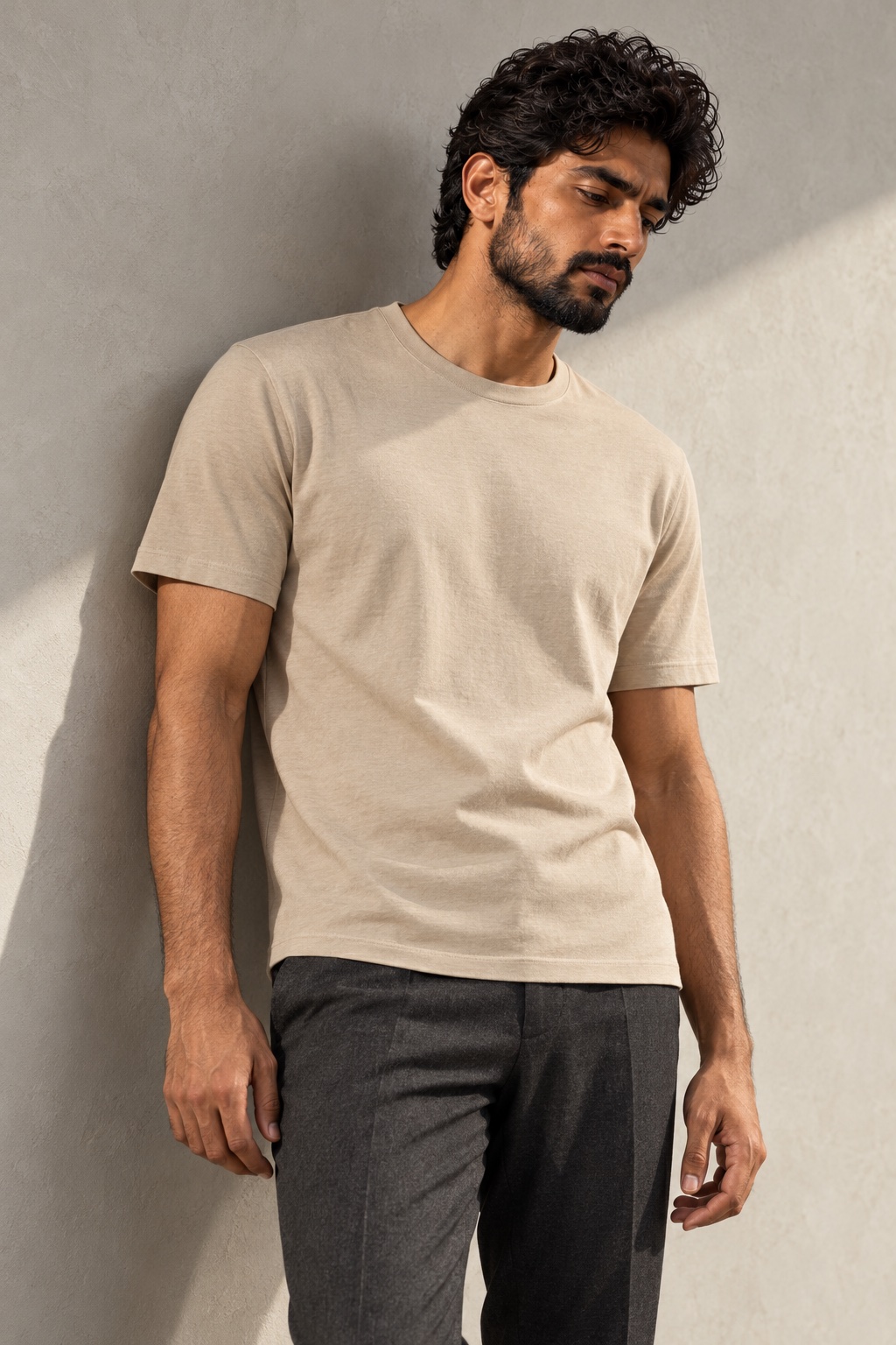 Signature T-Shirt in Sand